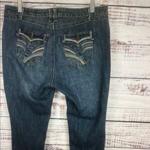 Womens Vanilla Star Medium Wash Bootcut Denim Blue Jeans Stretch Mid Rise Sz 12